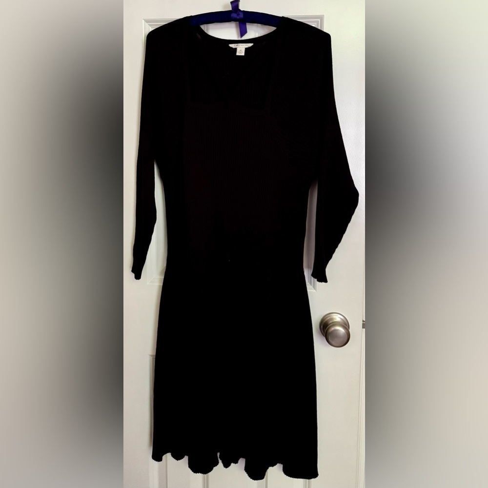 Elegant Black Long Sleeve Dress
